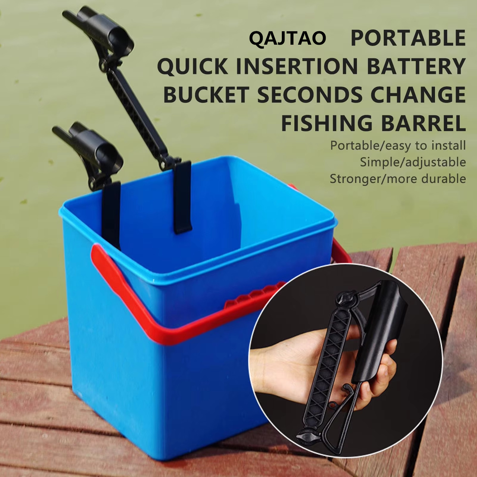 Fishing Rod Rack - QAJTAO 10-25cm olta askısı, buz kovası,