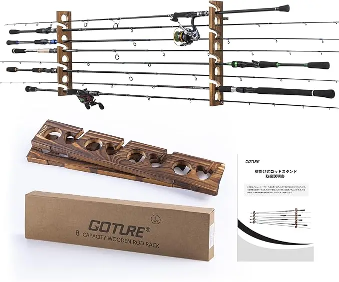 Goture 8 Delikli Ahşap Çubuklu - Fishing Rod Rack incelemesi ve fiyatı