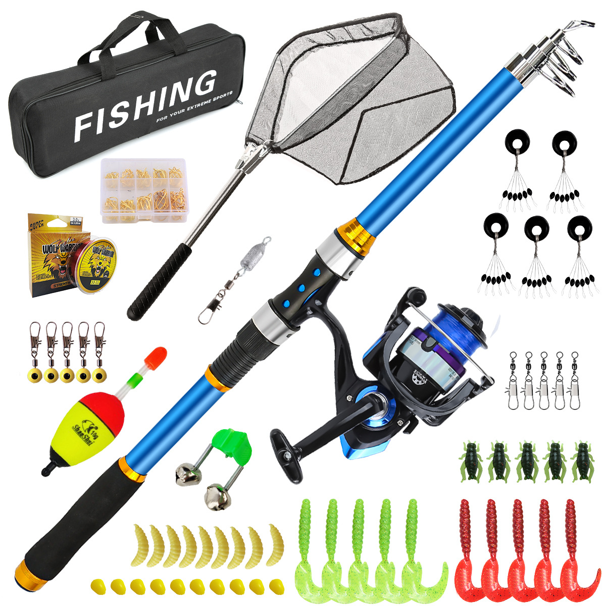 2.1-3.6M Teleskopik Cam Elyaf  - Fishing Rod Spinning incelemesi ve fiyatı